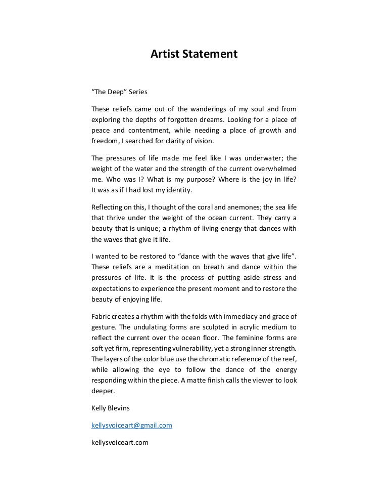 sculpture artist statement examples choreography artist